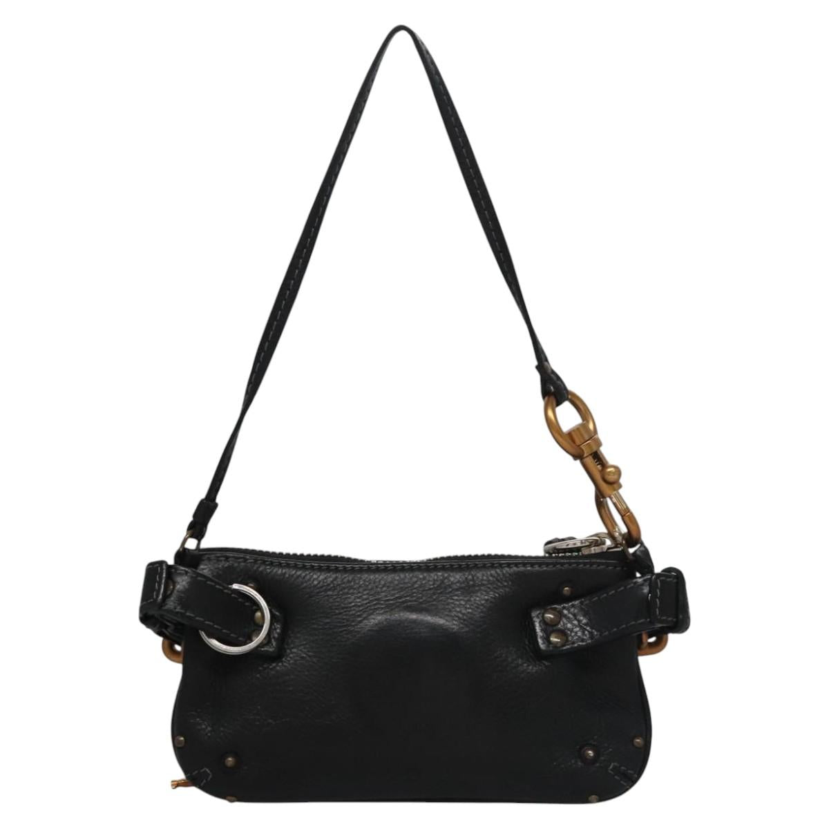 Chloe Paddington Accessory Pouch Leather Black 113824