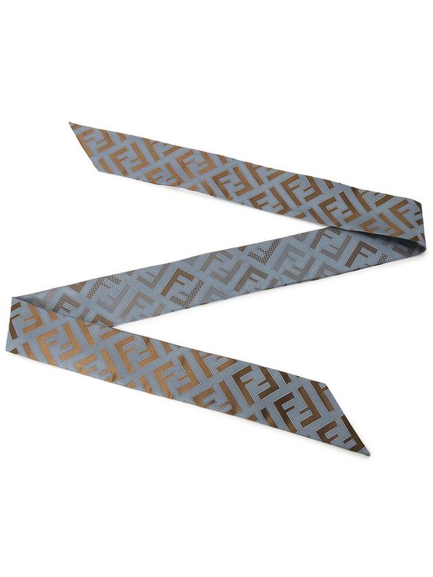 Fendi Wrappy Silk Scarf Light Blue