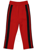 Burberry Burberry Boys Bright Red Monogram Motif Stretch Jersey Track Pants, Size 3Y