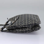 FENDI Zucchino Canvas Shoulder Bag Navy114284