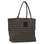 FENDI Zucchino Canvas Tote Bag Navy114388