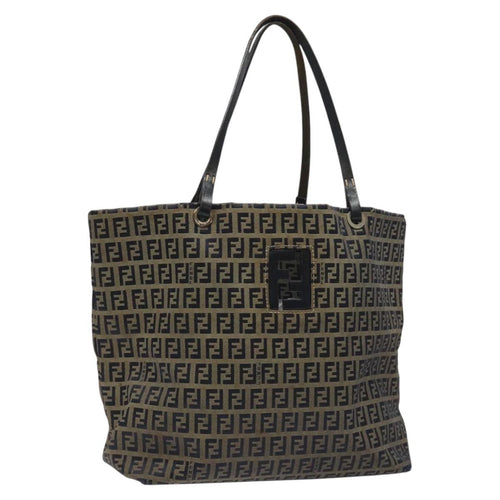 FENDI Zucchino Canvas Tote Bag Navy114388
