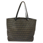FENDI Zucchino Canvas Tote Bag Navy114388