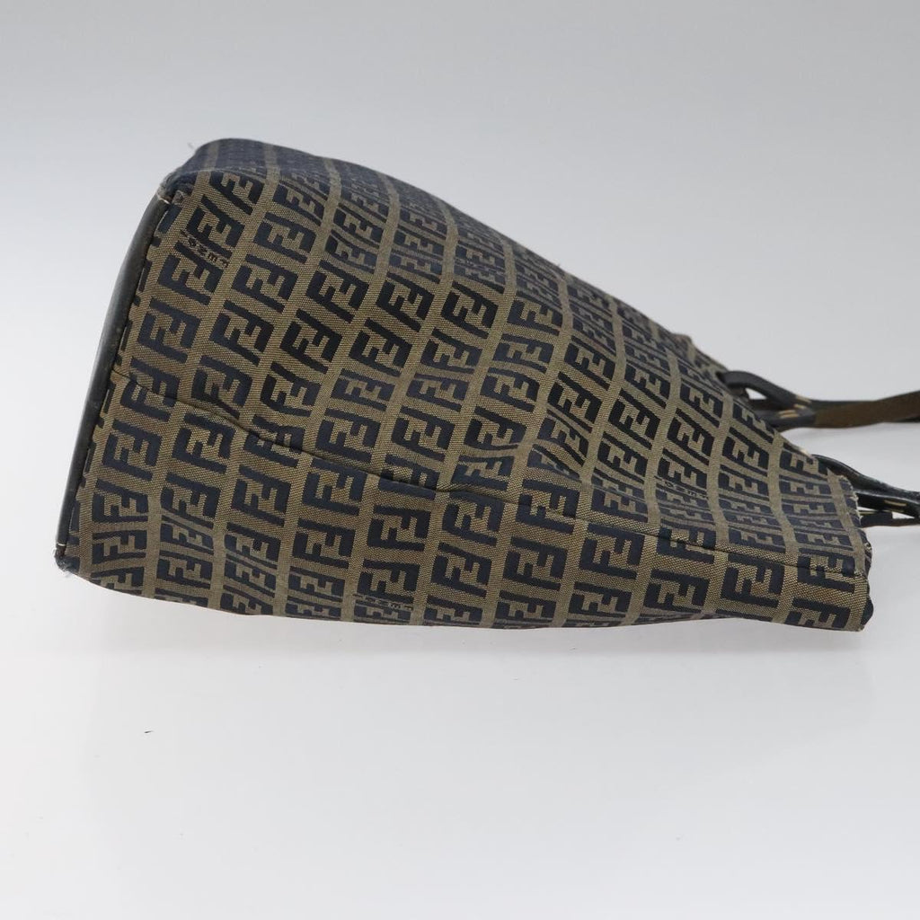 FENDI Zucchino Canvas Tote Bag Navy114388