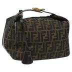 FENDI Zucca Canvas Vanity Pouch Brown Black114452