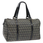 FENDI Zucchino Canvas Hand Bag Navy114454
