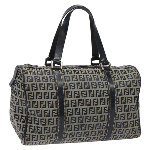 FENDI Zucchino Canvas Hand Bag Navy114454