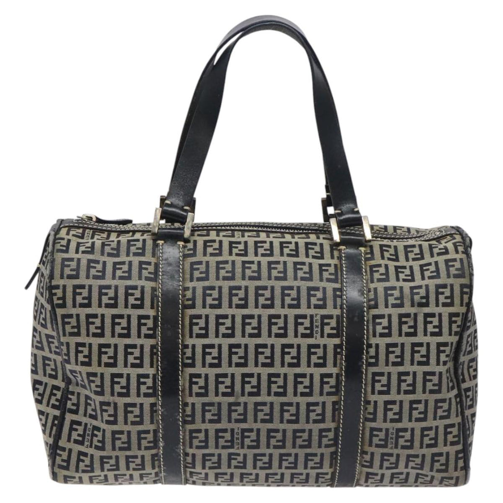 FENDI Zucchino Canvas Hand Bag Navy114454