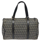 FENDI Zucchino Canvas Hand Bag Navy114454