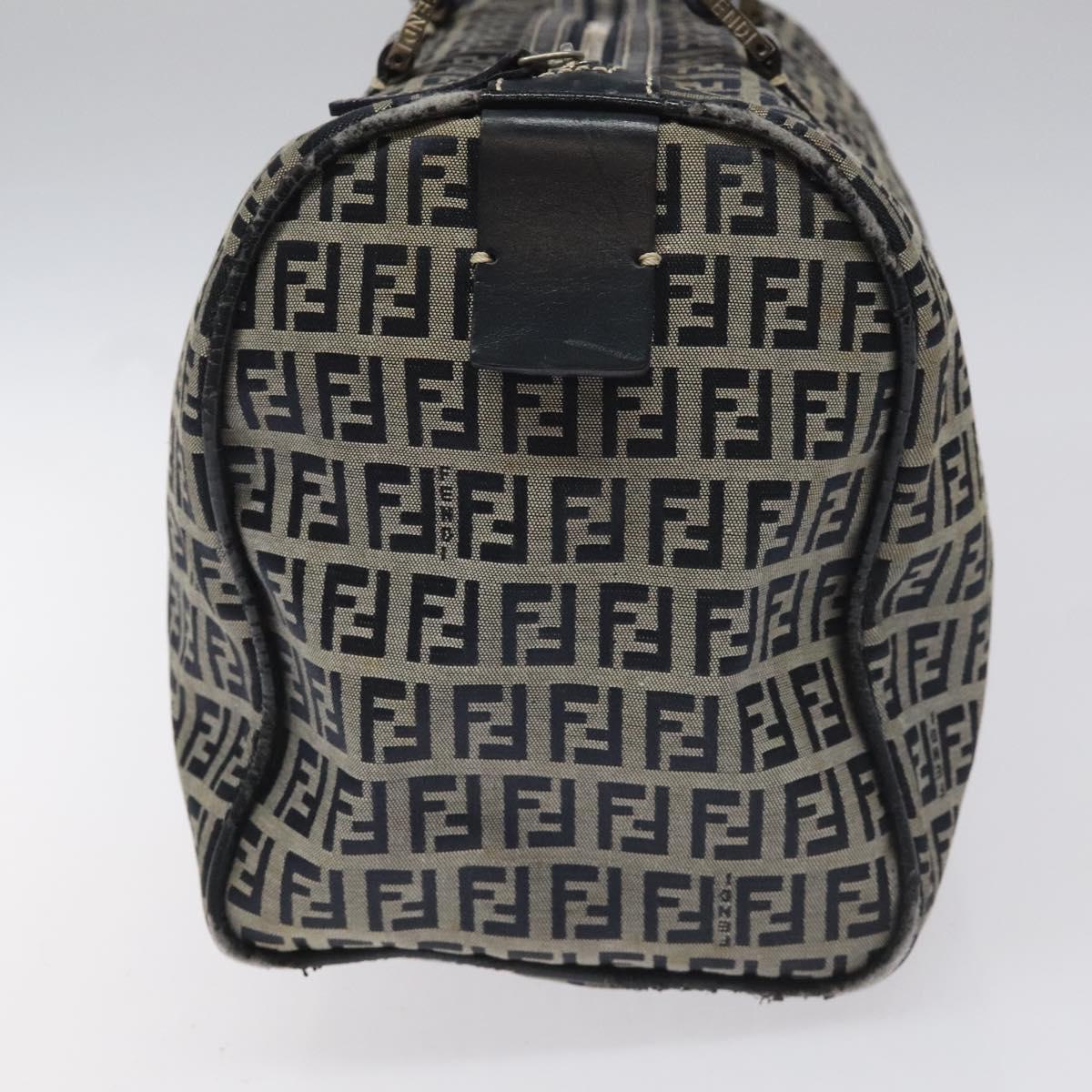 FENDI Zucchino Canvas Hand Bag Navy114454