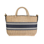 Christian Dior Oblique Jacquard Wicker Basket Bag