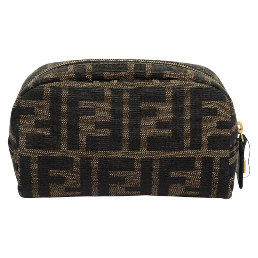 FENDI Zucca Canvas Pouch Brown Black114599