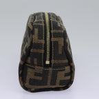 FENDI Zucca Canvas Pouch Brown Black114599