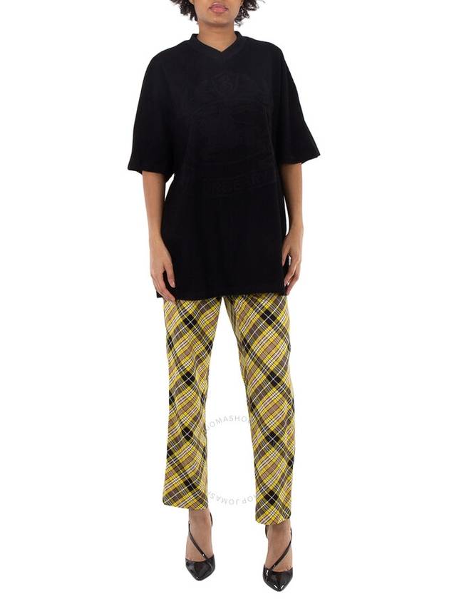 Burberry Burberry Cropped Check Technical Wool Tailored Trousers, Brand Size 6 (US Size 4)