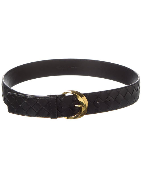 Bottega Veneta Essential Twist Intrecciato Leather Belt