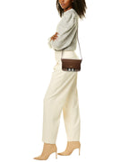 Burberry Check Canvas & Leather Shoulder Bag
