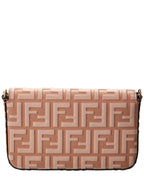 Fendi Ff Diamonds Leather Wallet On Chain
