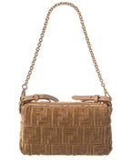 Fendi Baguette Ff Jacquard Velvet Pouch