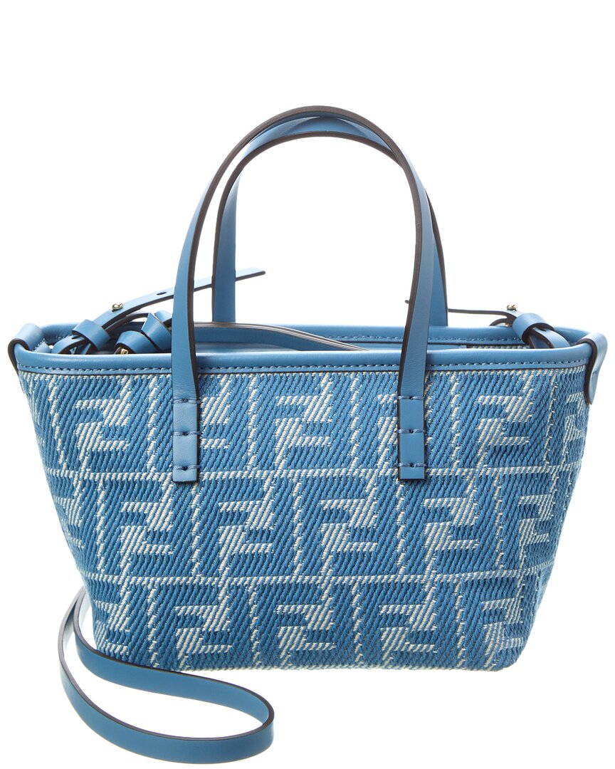 Fendi Roll Mini Ff Jacquard & Leather Tote