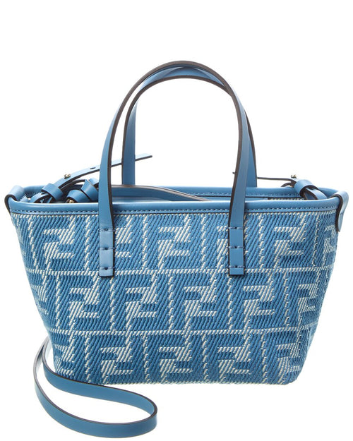 Fendi Roll Mini Ff Jacquard & Leather Tote