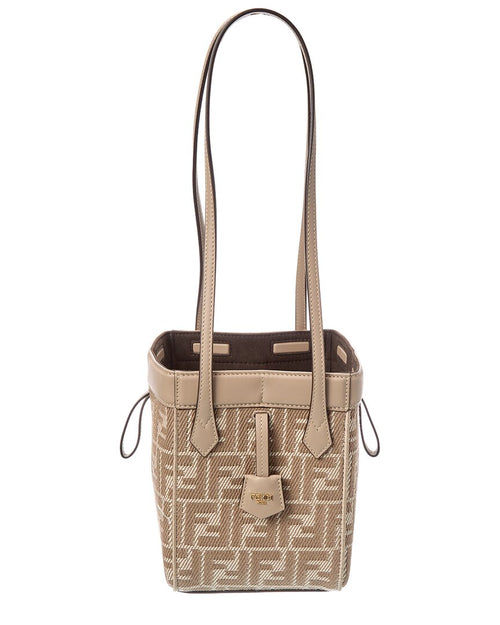 Fendi Origami Mini Ff Jacquard & Leather Shoulder Bag