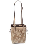 Fendi Origami Mini Ff Jacquard & Leather Shoulder Bag