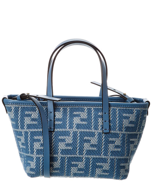 Fendi Roll Mini Ff Jacquard & Leather Tote