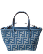 Fendi Roll Mini Ff Jacquard & Leather Tote