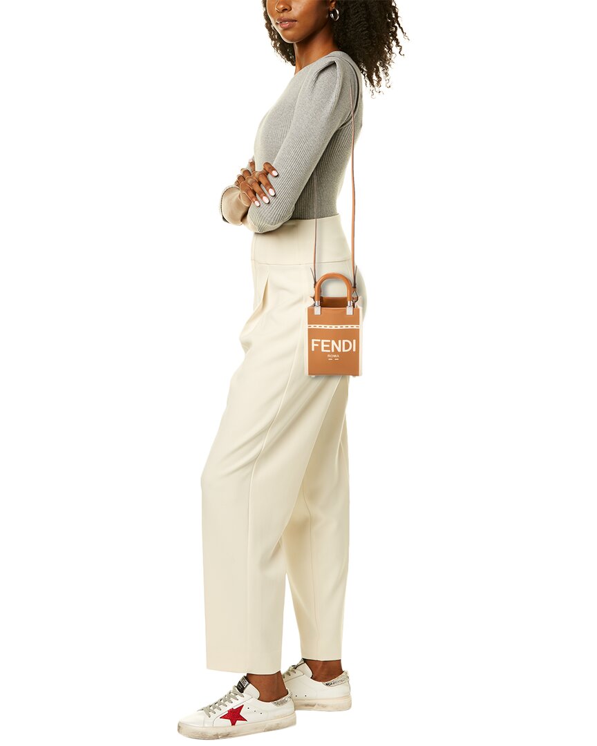 Fendi Sunshine Mini Patent Tote
