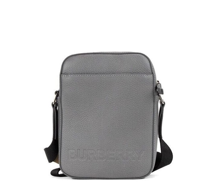 Burberry  Small Leather Crossbody Bag Grey