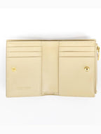 Bottega Veneta Intrecciato Bifold Zipper Half Wallet Porridge