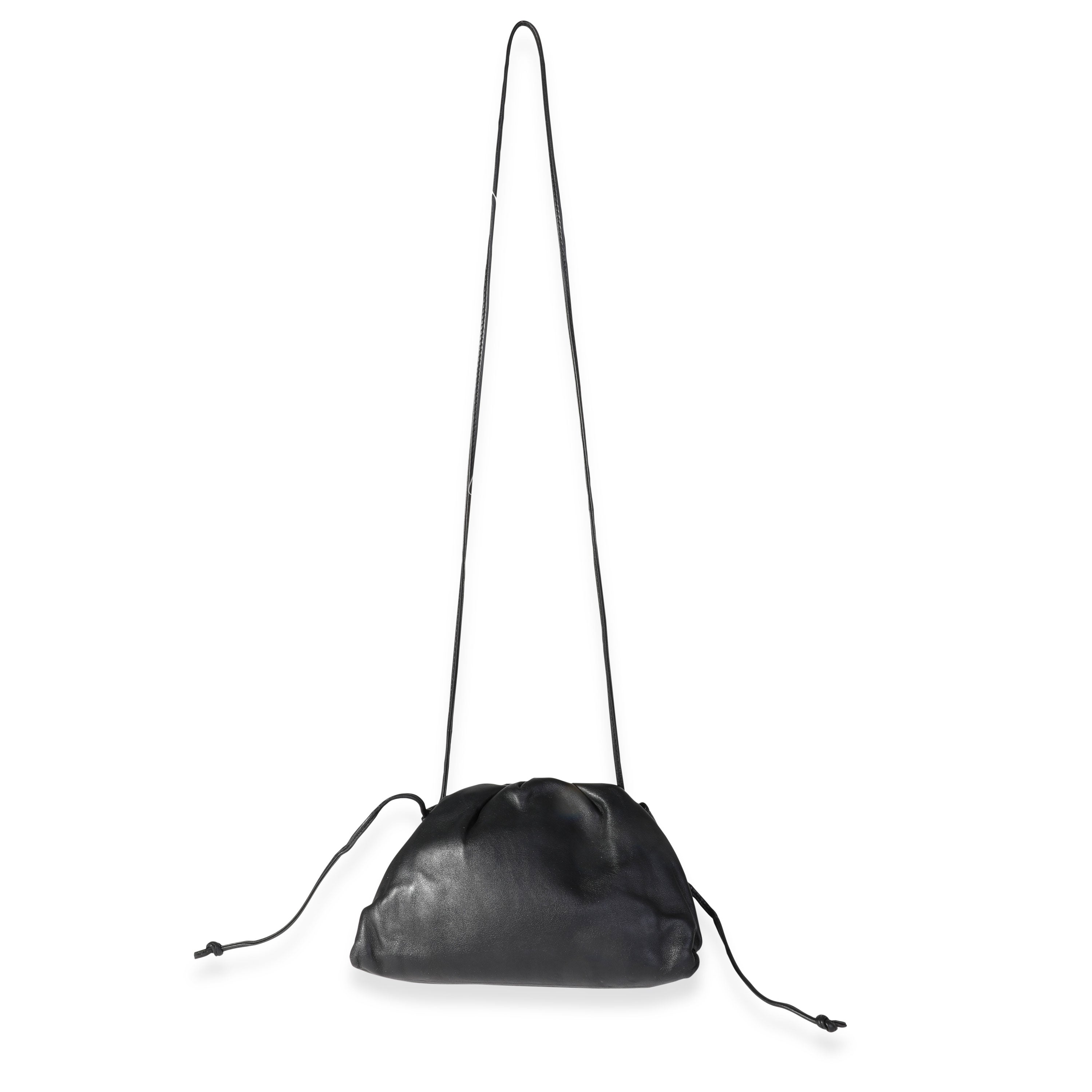 BOTTEGA VENETA Black Calfskin Mini Pouch Bag