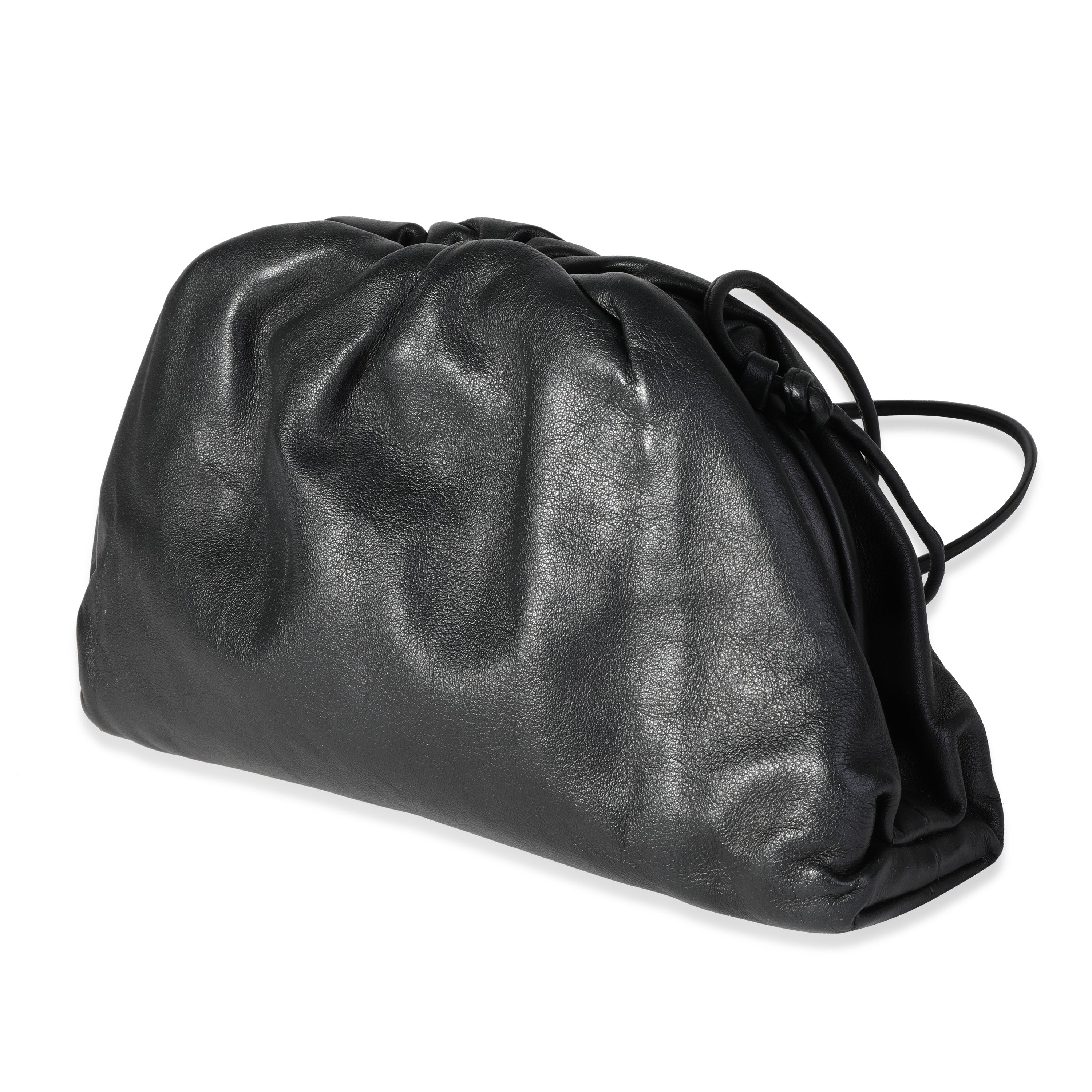 BOTTEGA VENETA Black Calfskin Mini Pouch Bag