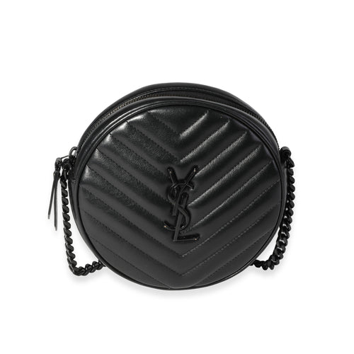 SAINT LAURENT - So Black Matelassé Leather Jade Crossbody Bag