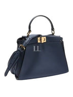 Fendi Peekaboo Small Leather Tote Bag Blue