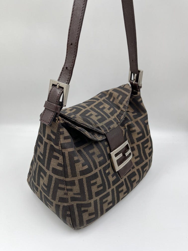 Fendi Mini Mamma Baguette in Brown Zucca Canvas