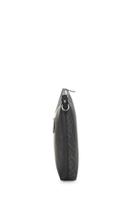 Fendi,  Black Coated Canvas Zip Messenger, Black