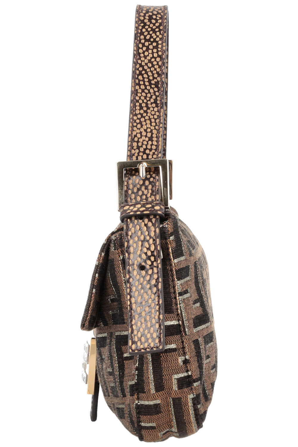 FENDI Baguette Bag Zucca Print with Crystal