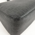 FENDI Zucchino Mamma Baguette Canvas Leather Shoulder Bag 8BR001