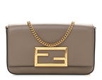 FENDI Vitello Palmellato Wallet on Chain with Pouches Tartufo