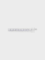 CELINE Le Soir Strass And Brass With Rhodium Finish Hair Slide Silver