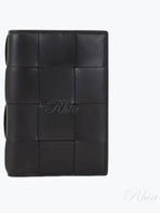 Bottega Veneta Leather Small Business Card Wallet Black