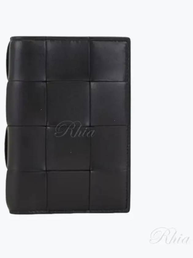Bottega Veneta Leather Small Business Card Wallet Black