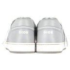 Dior B27 Low Top Sneaker in Grey Calfskin Leather