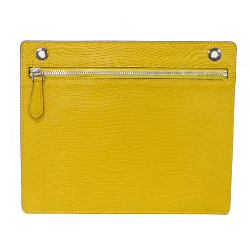 Fendi Exotic Lizard Leather Clutch 7AR985
