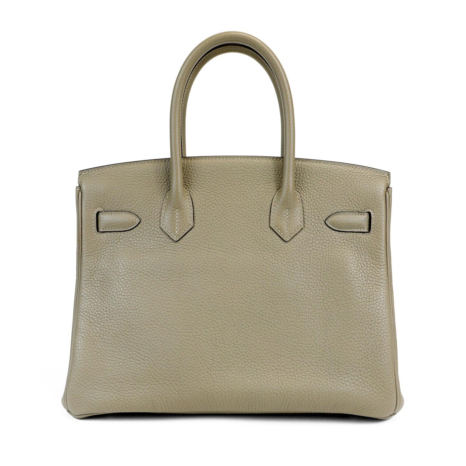 Hermes 30cm Sage Togo Leather w/ Palladium Hardware