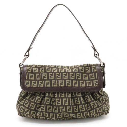 Fendi Zucchino Chef Canvas Shoulder Bag
