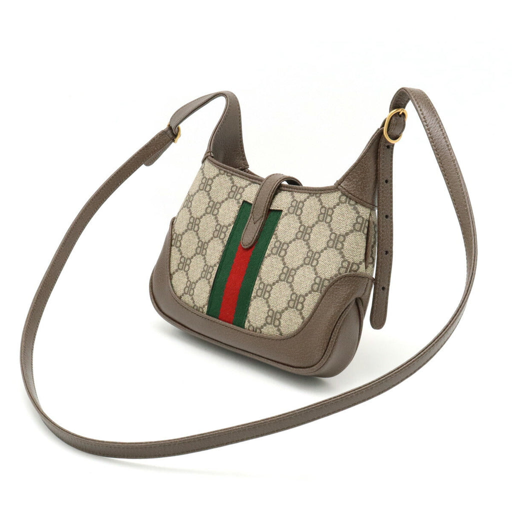 Gucci x Balenciaga PVC/Leather The Hacker Project Jackie 2way Shoulder Bag 680132