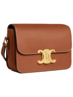 CELINE Natural TIN Triomphe Calfskin Cross Bag Tan