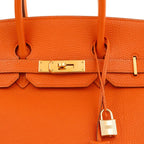 Hermes 35cm Orange Togo Birkin w/ Gold Hardware